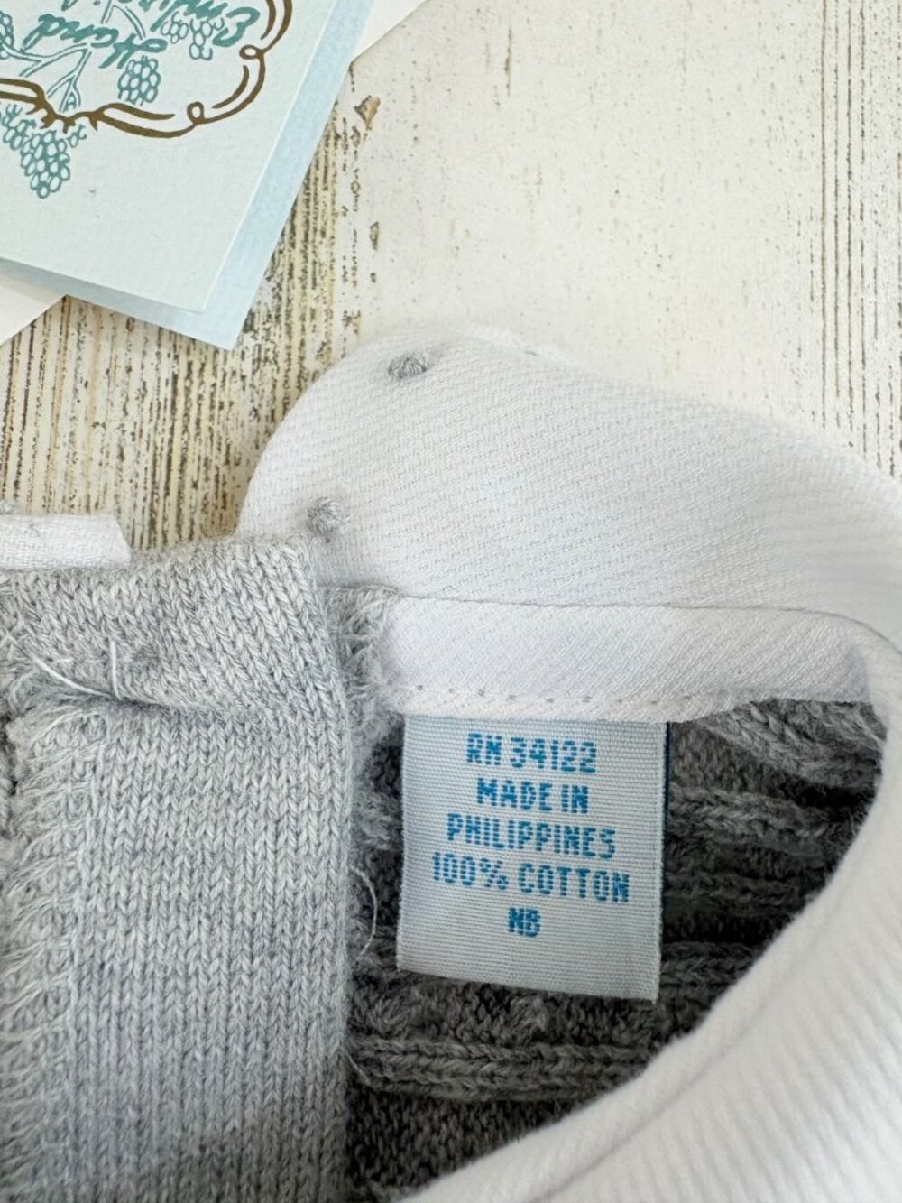 Feltman Bros Baby Boys Sz NB Gray Cable Knit Romper NWT - Picture 5 of 11